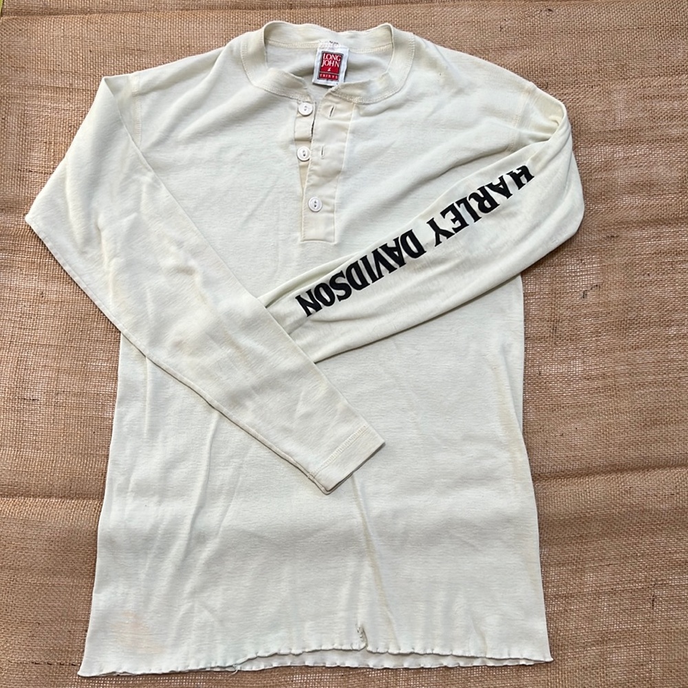 Vintage Harley Davidson Long John Long Sleeve Shirt - Men L